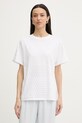 Silvian Heach t-shirt damski bawełniany z elastanem SEDIBANA biały GPP26093TS