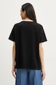 Odzież Silvian Heach t-shirt damski bawełniany z elastanem SEDIBANA GPP26093TS czarny