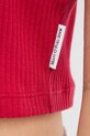 Marc O'Polo crop top dámský bavlněný s elastanem 5000010006 červená
