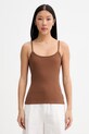 Marc O'Polo top pentru femei, cu bumbac maro 5000010158