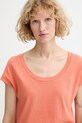 Marc O'Polo T-shirt damski bawełniany pomarańczowy 5000014191