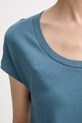 Marc O'Polo T-shirt damski bawełniany turkusowy 5000014191