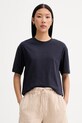 Marc O'Polo T-shirt γυναικείο βαμβακερό σκούρο μπλε 5000010011