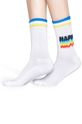 Happy Socks - Ponožky Athletic Sock Happy biela