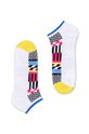 biela Happy Socks - Ponožky Athletic Low Checkered Pánsky