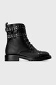 Kazar Studio - Bocanci de piele cu snur negru 43074.01.00