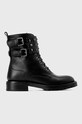 Kazar Studio - Bocanci de piele cu snur negru 43076.01.00