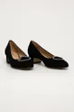 Wojas - Magassarkú cipő velúrból fekete