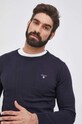 Gant sweter z domieszką wełny 83101 granatowy 83101