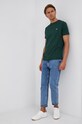 Gant t-shirt bawełniany 234100 234100 zielony SS23