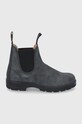 Blundstone Sztyblety skórzane 587 płaski szary 587.Black