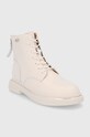 GOE - Botki skórzane II2N4015.WHITE beżowy ZW21