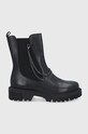 Wojas Ghete Chelsea de piele pana la 5 cm negru 5506451
