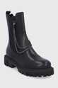 Wojas Ghete Chelsea de piele 5506451 negru ZW21
