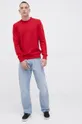 Bavlnený sveter Cross Jeans červená