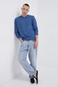 modrá Bavlněný svetr Cross Jeans Pánský