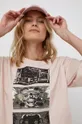 różowy Volcom T-shirt bawełniany x Animoscillator