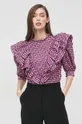 рожевий Бавовняна блузка Custommade Diga