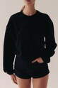 MUUV. bluza Bluza Crop Top Subtle Cotton negru bluza.crop.COTTON