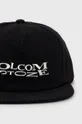 Βαμβακερό καπέλο του μπέιζμπολ Volcom μαύρο