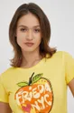 żółty Frieda & Freddies t-shirt bawełniany