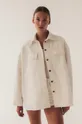 beige MUUV. camicia in cotone koszula oversize SHAY