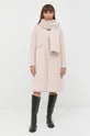 Μάλλινο παλτό Liviana Conti ροζ