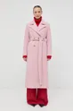 Beatrice B cappotto in lana rosa