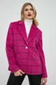 ροζ Μάλλινο μπουφάν Custommade Iris Γυναικεία