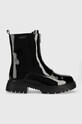 GOE botki skórzane płaski czarny KK2N4096.BLACK