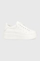 Charles Footwear sneakers din piele platformă alb Lara