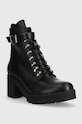 Wojas cizme de piele 6406551 negru ZW22