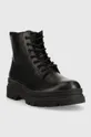 Δερμάτινες μπότες πεζοπορίας Wojas μαύρο