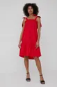 Βαμβακερό φόρεμα XT Studio κόκκινο