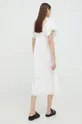 Βαμβακερό φόρεμα Notes du Nord λευκό