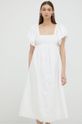 Odzież Notes du Nord sukienka bawełniana 12742 biały