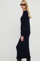 Μάλλινο φόρεμα Liviana Conti σκούρο μπλε