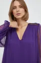 vijolična Svilena obleka Nissa