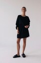 MUUV. rochie din bumbac negru sukienka.krotka.AJE