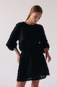 MUUV. rochie din bumbac sukienka.krotka.AJE negru