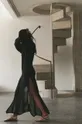Βαμβακερό φόρεμα MUUV. Au Crochet μαύρο