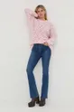 Volnen pulover Beatrice B roza