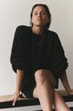 Светр з домішкою кашеміру MUUV. Oversize Conscious Stories з додаванням вовни чорний sweter.oversize.CONSCIO
