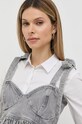 Custommade bluzka jeansowa szary 999448102