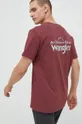 bordowy Wrangler t-shirt ATG Męski