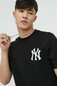 črna Bombažna kratka majica 47brand Mlb New York Yankees