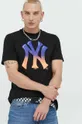 μαύρο Βαμβακερό μπλουζάκι 47 brand Mlb New York Yankees