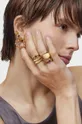 Srebrni prsten pokriven zlatom Tous 14 Ženski