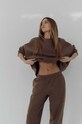 Bavlnená mikina MUUV. hnedá bluza.over.SMOOTHCOTTON