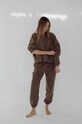 Bavlnená mikina MUUV. bluza.over.SMOOTHCOTTON hnedá